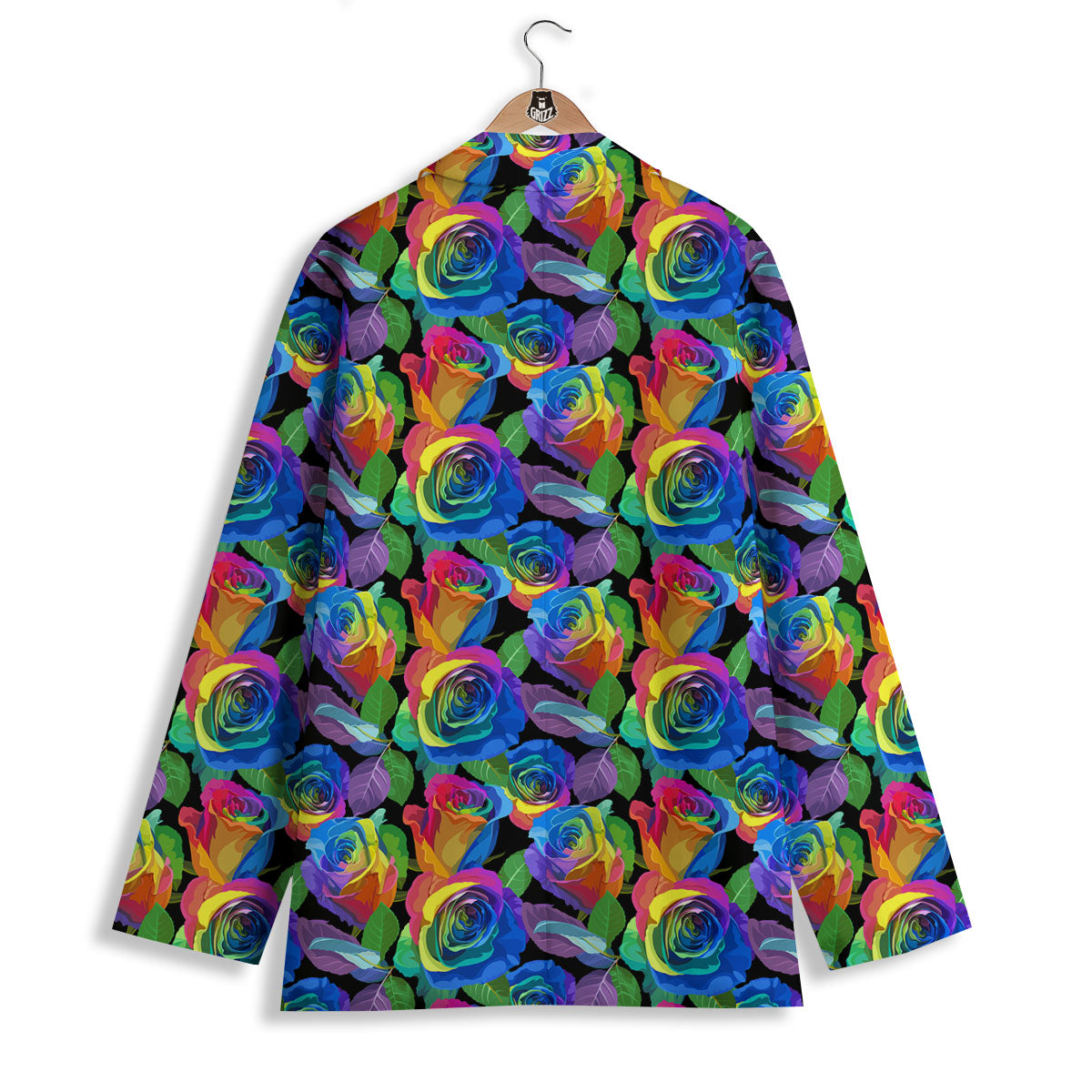 Rainbow Roses LGBT Pride Print Pattern Women's Blazer-grizzshop