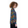 Rainbow Roses LGBT Pride Print Pattern Women's Long Sleeve Shirts-grizzshop