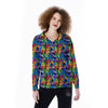 Rainbow Roses LGBT Pride Print Pattern Women's Long Sleeve Shirts-grizzshop