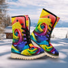 Rainbow Roses LGBT Pride Print Snow Boots-grizzshop