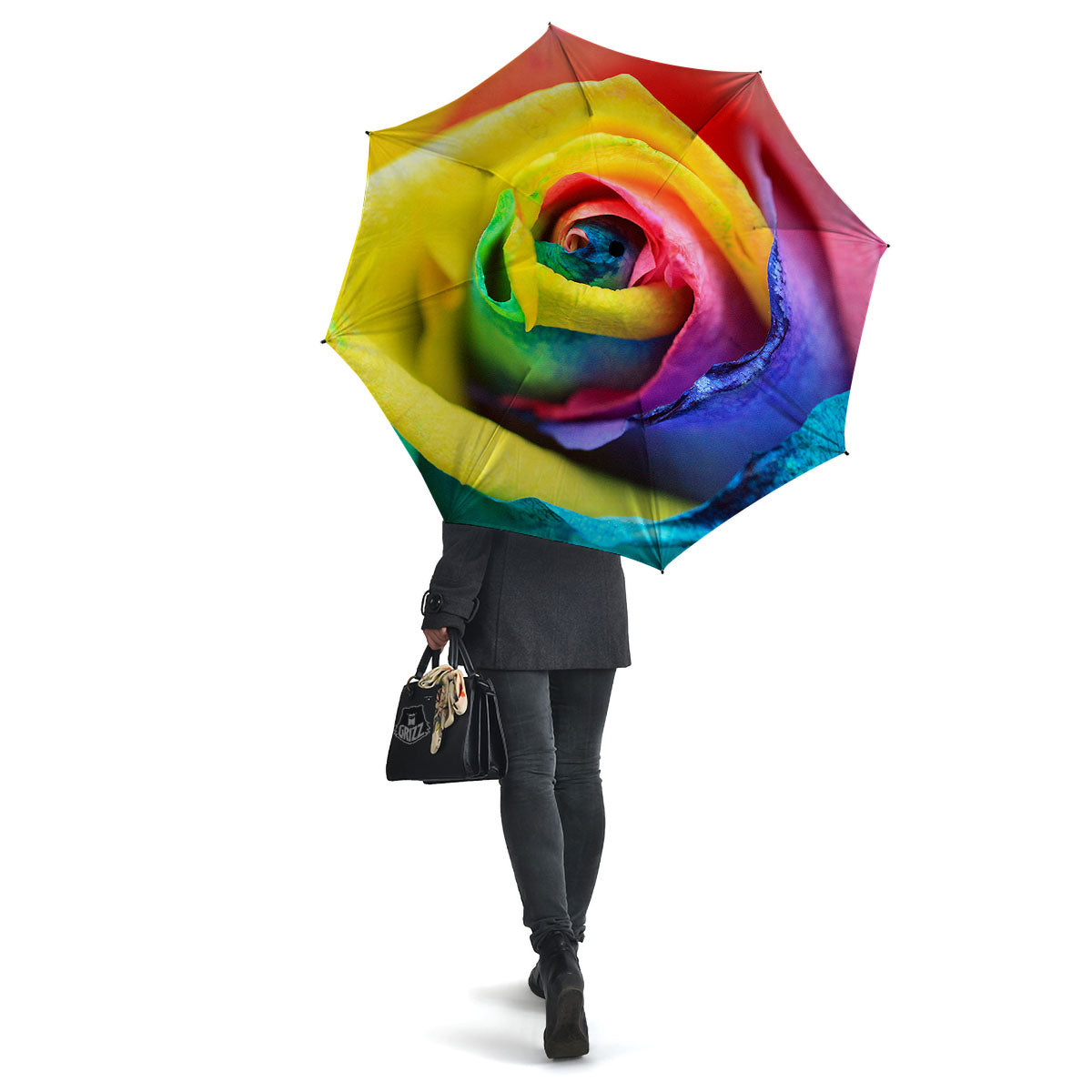 Rainbow Roses LGBT Pride Print Umbrella-grizzshop