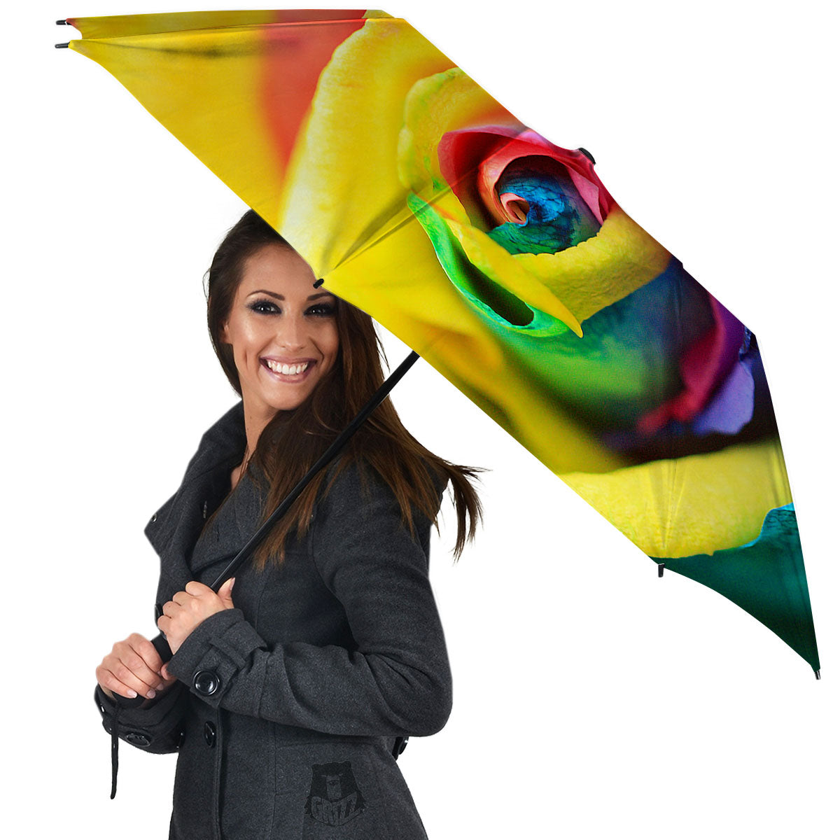 Rainbow Roses LGBT Pride Print Umbrella-grizzshop