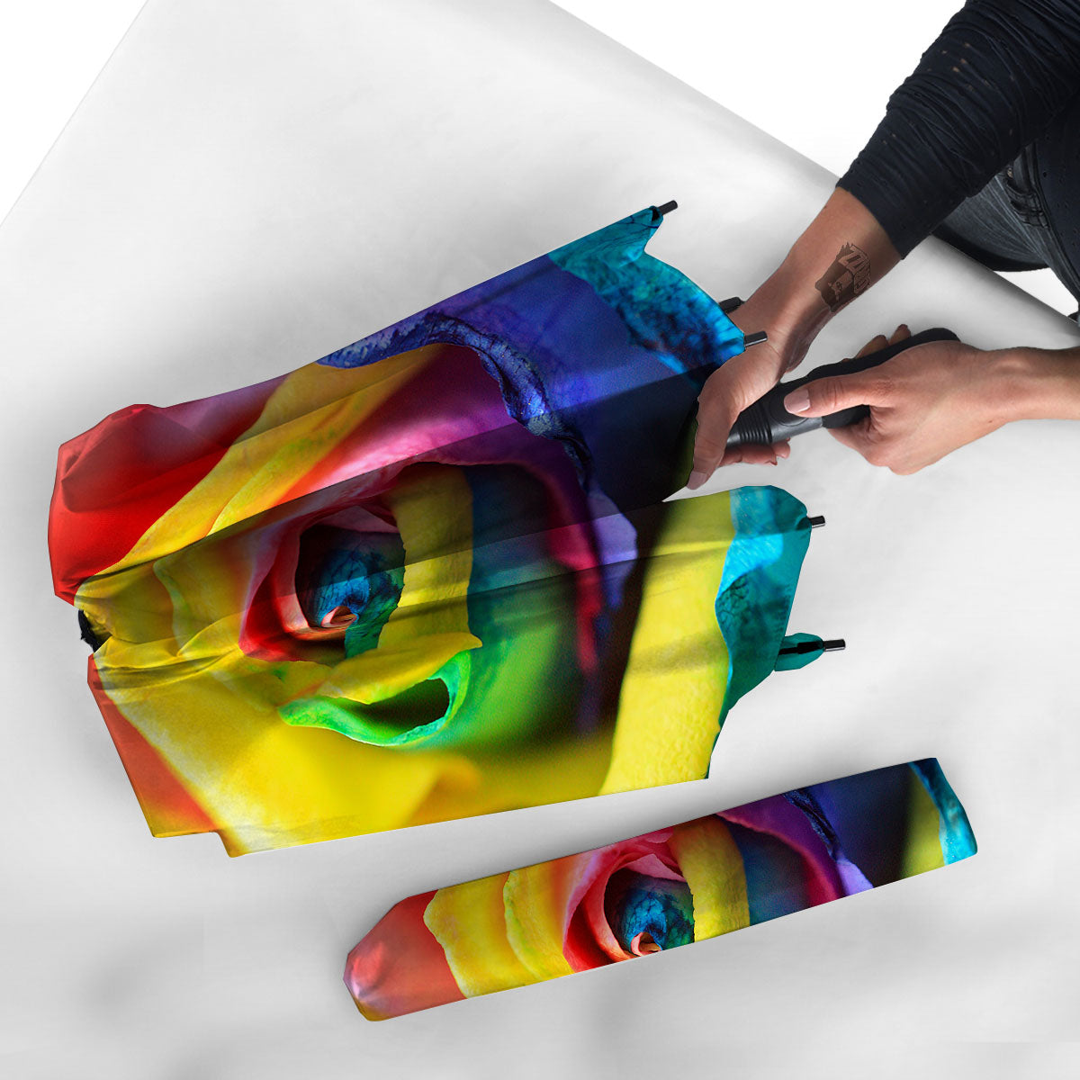 Rainbow Roses LGBT Pride Print Umbrella-grizzshop