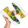 Rainbow Roses LGBT Pride Print White Chunky Shoes-grizzshop