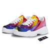 Rainbow Roses LGBT Pride Print White Chunky Shoes-grizzshop