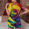 Rainbow Roses LGBT Pride Print Women Silk Pajamas-grizzshop