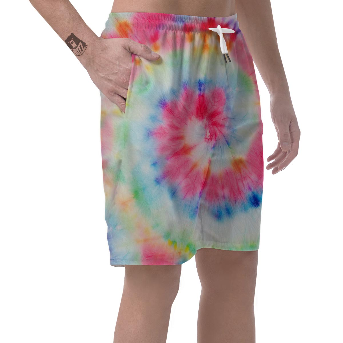 Rainbow Tie Dye Men's Shorts-grizzshop