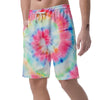 Rainbow Tie Dye Men's Shorts-grizzshop