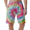 Rainbow Tie Dye Print Men's Shorts-grizzshop