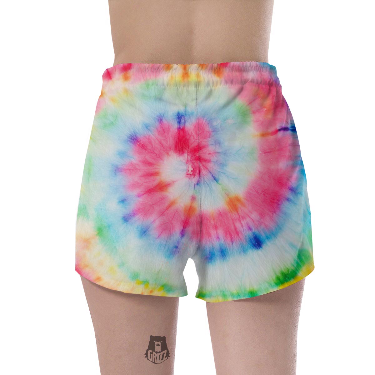 Rainbow Tie Dye Print Women's Shorts-grizzshop