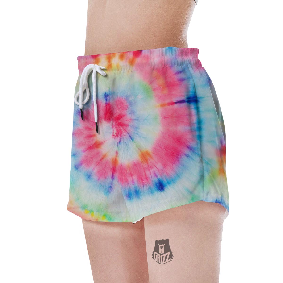 Rainbow Tie Dye Women's Shorts-grizzshop
