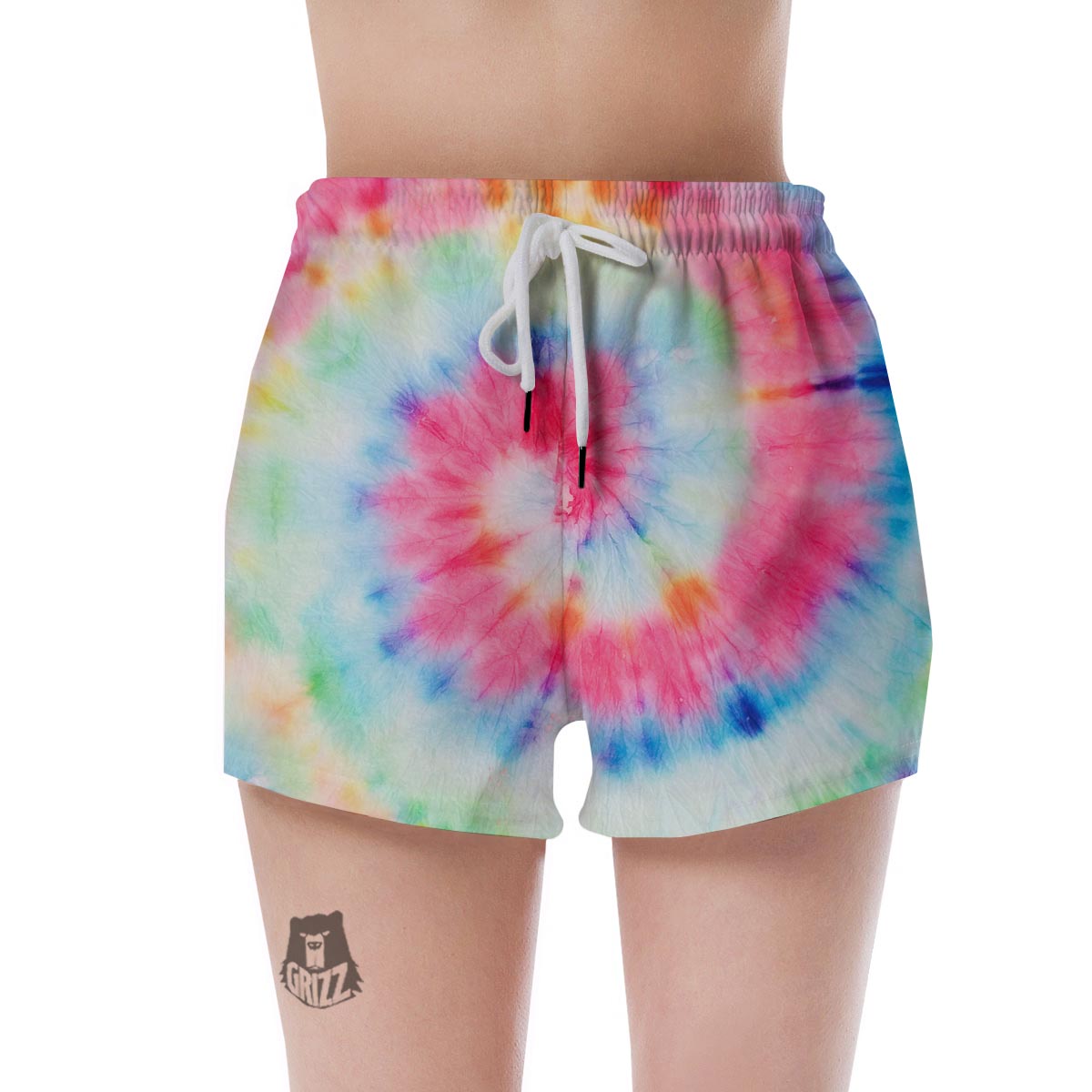 Rainbow Tie Dye Women's Shorts-grizzshop