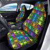 Rainbow Tiger Eyes Print Pattern Car Seat Covers-grizzshop