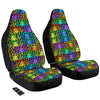 Rainbow Tiger Eyes Print Pattern Car Seat Covers-grizzshop