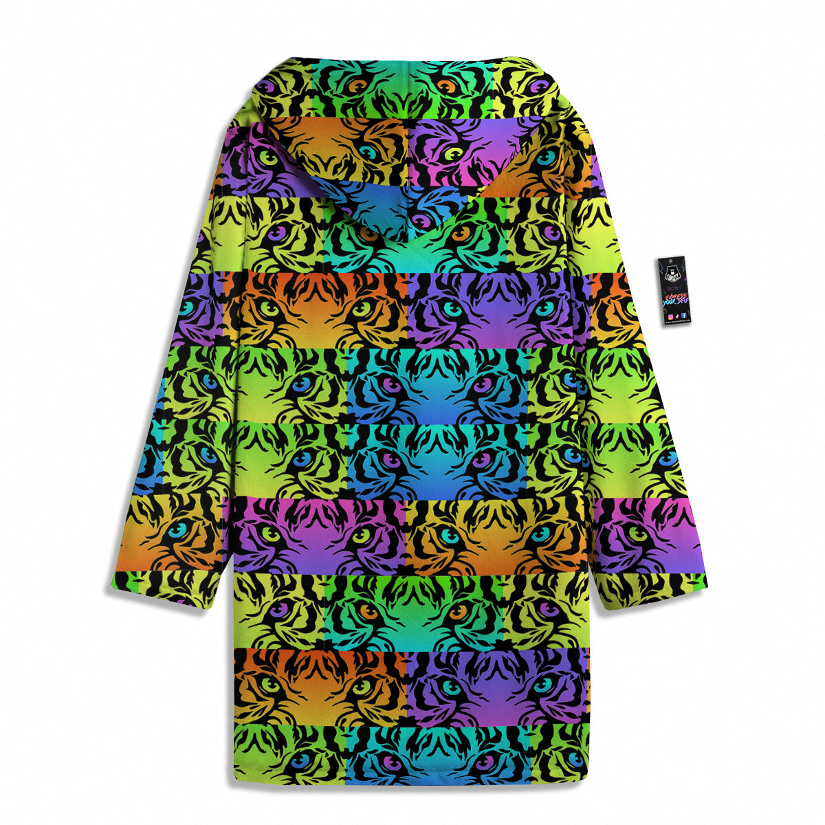 Rainbow Tiger Eyes Print Pattern Men's Windbreaker Jacket-grizzshop