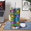 Rainbow Tiger Eyes Print Pattern Tumbler-grizzshop