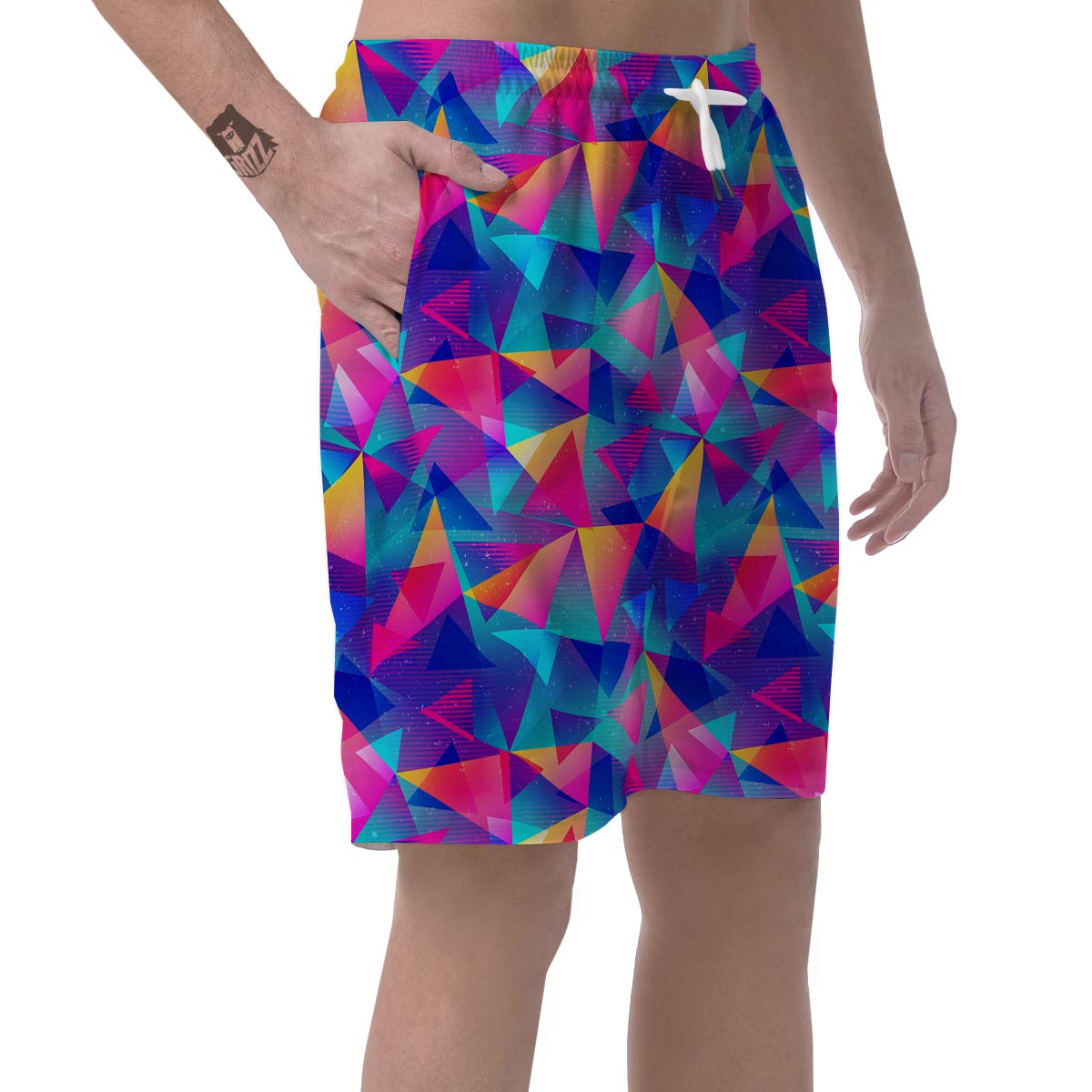 Rainbow Triangle Geometric Men's Shorts-grizzshop