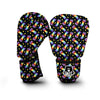 Rainbow Worm Print Pattern Boxing Gloves-grizzshop