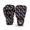 Rainbow Worm Print Pattern Boxing Gloves-grizzshop