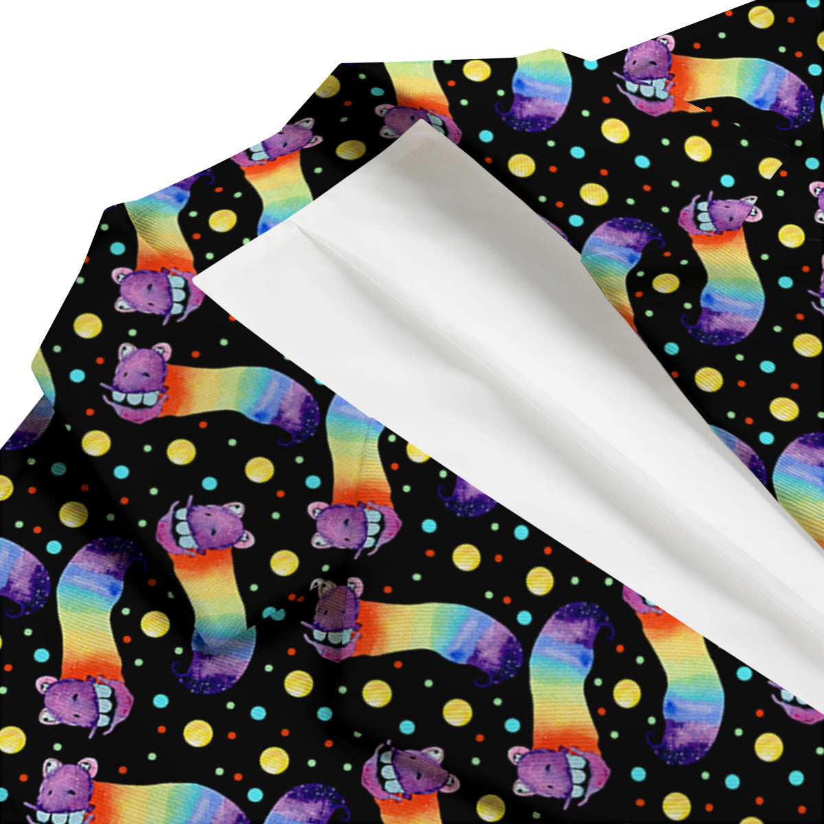 Rainbow Worm Print Pattern Men's Blazer-grizzshop