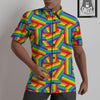 Rainbow Flag LGBT Pride Pattern Untucked Shirts-grizzshop