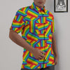 Rainbow Flag LGBT Pride Pattern Untucked Shirts-grizzshop