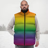 Rainbow Gradient LGBT Pride Print Down Vest