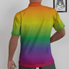 Rainbow Gradient LGBT Pride Print Untucked Shirts-grizzshop