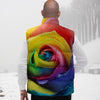 Rainbow Roses LGBT Pride Print Down Vest