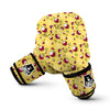 Rambutan Yellow Vintage Print Pattern Boxing Gloves-grizzshop