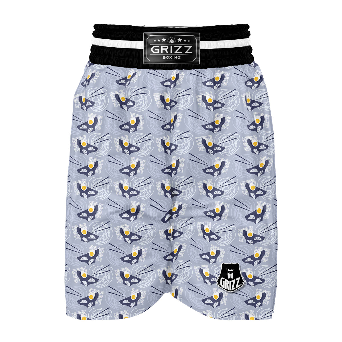 Ramen And Egg Print Pattern Boxing Shorts-grizzshop