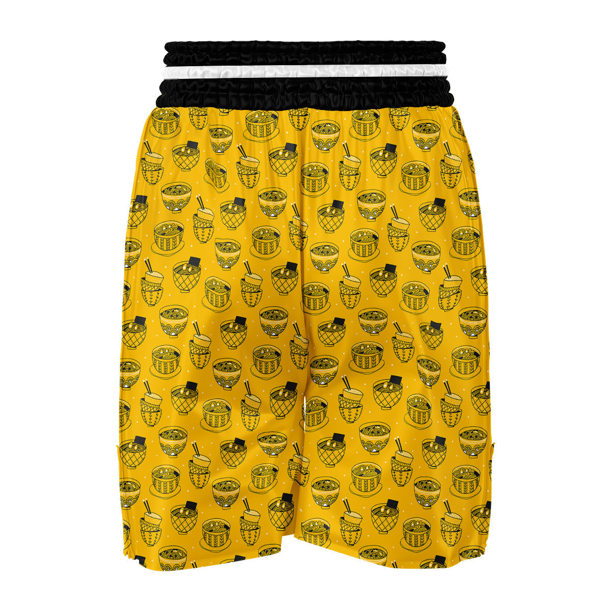 Ramen Hand Dawn Yellow Print Pattern Boxing Shorts-grizzshop