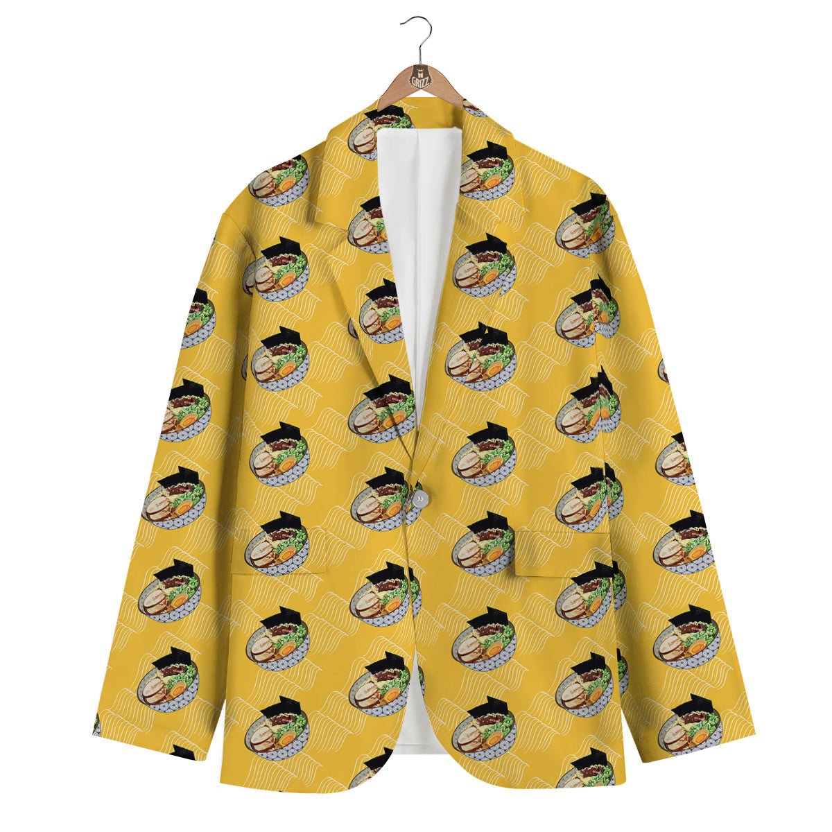 Ramen Print Pattern Men's Blazer-grizzshop