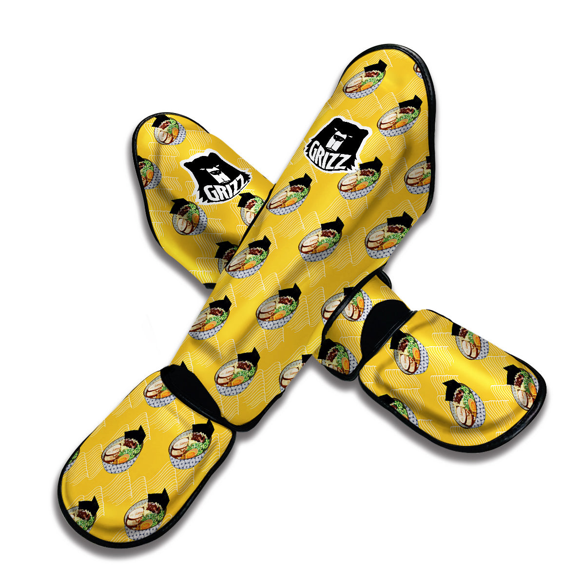 Ramen Print Pattern Muay Thai Shin Guards-grizzshop