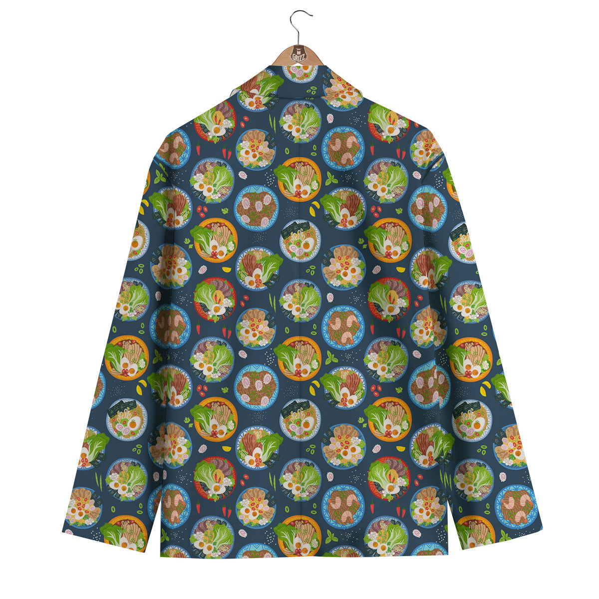 Ramen Udon Noodles In Bowl Print Pattern Men's Blazer-grizzshop