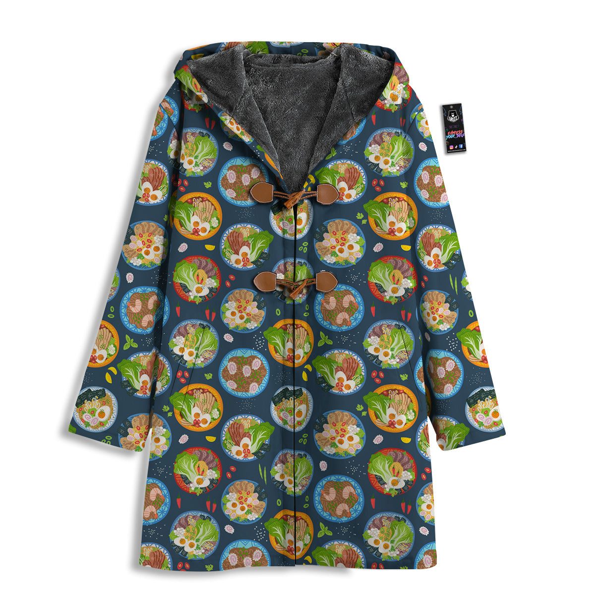Ramen Udon Noodles In Bowl Print Pattern Men's Windbreaker Jacket-grizzshop