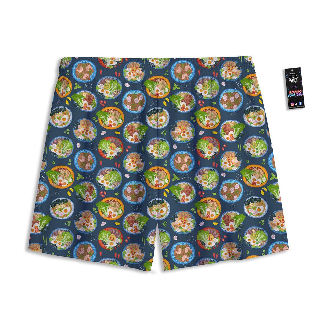 Santa Claus Cute Print Pattern Mesh Shorts