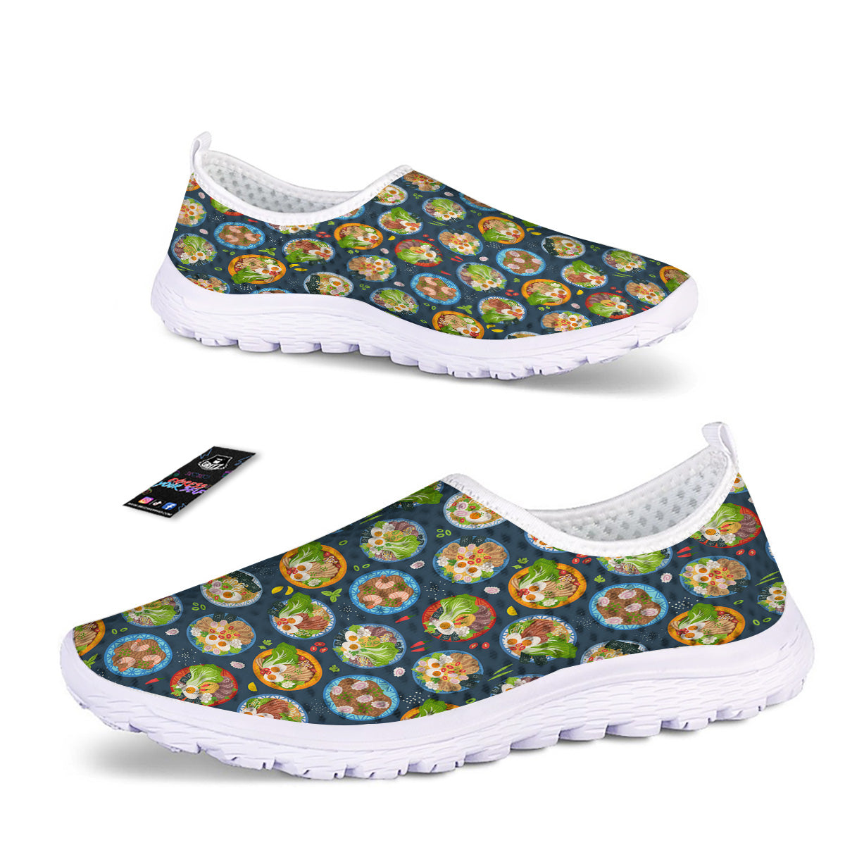 Ramen Udon Noodles In Bowl Print Pattern Nurse Shoes-grizzshop