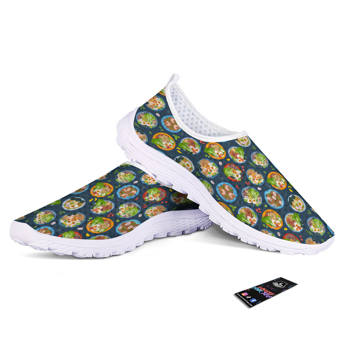 Ramen Udon Noodles In Bowl Print Pattern Nurse Shoes-grizzshop