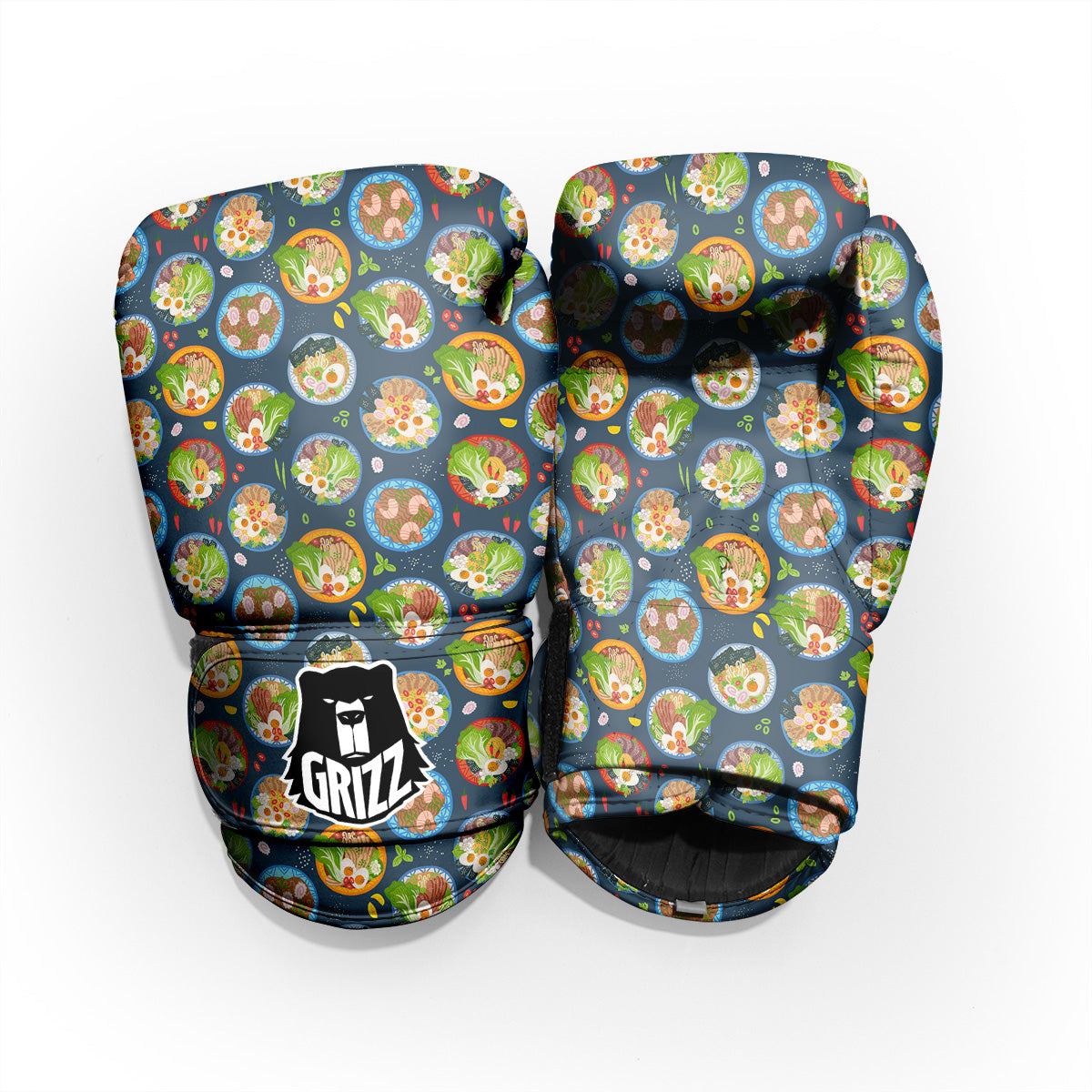 Ramen Udon Noodles In Bowl Print Pattern Pro Boxing Glove