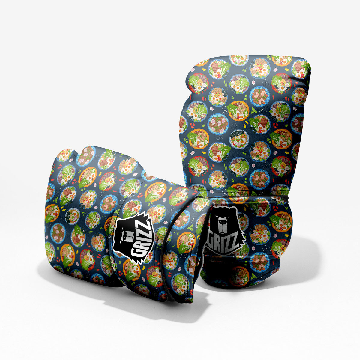 Ramen Udon Noodles In Bowl Print Pattern Pro Boxing Glove