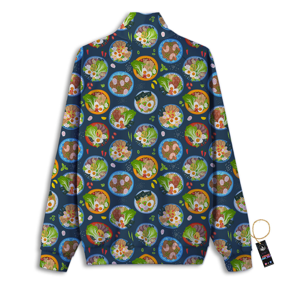 Ramen Udon Noodles In Bowl Print Pattern Track Jacket-grizzshop
