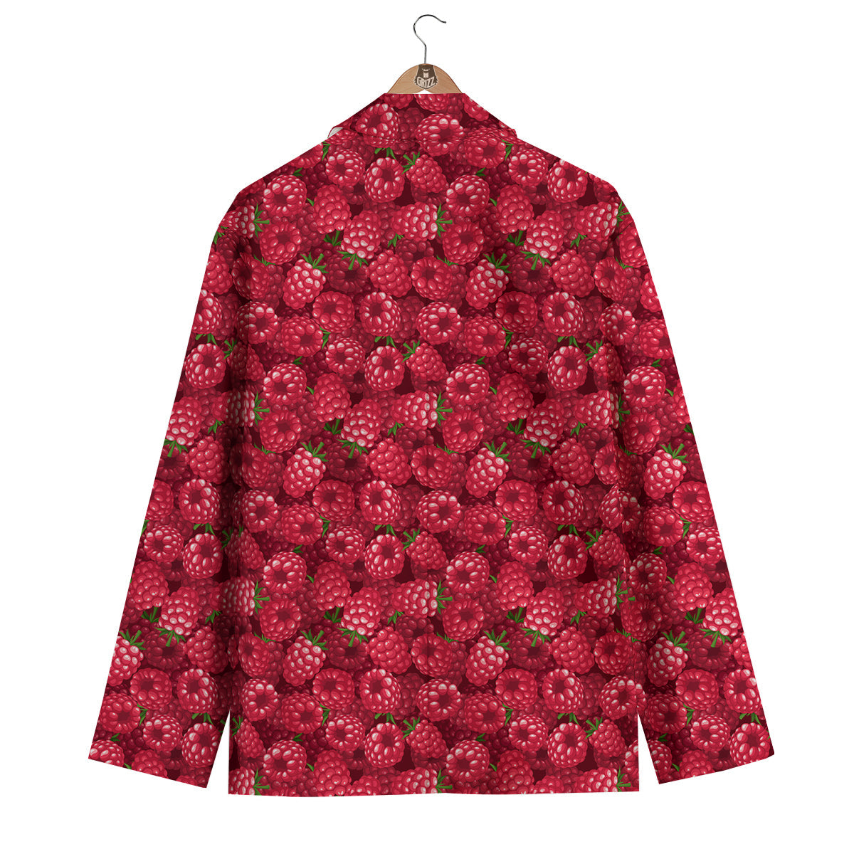 Raspberry Exotic Pink Print Pattern Men's Blazer-grizzshop