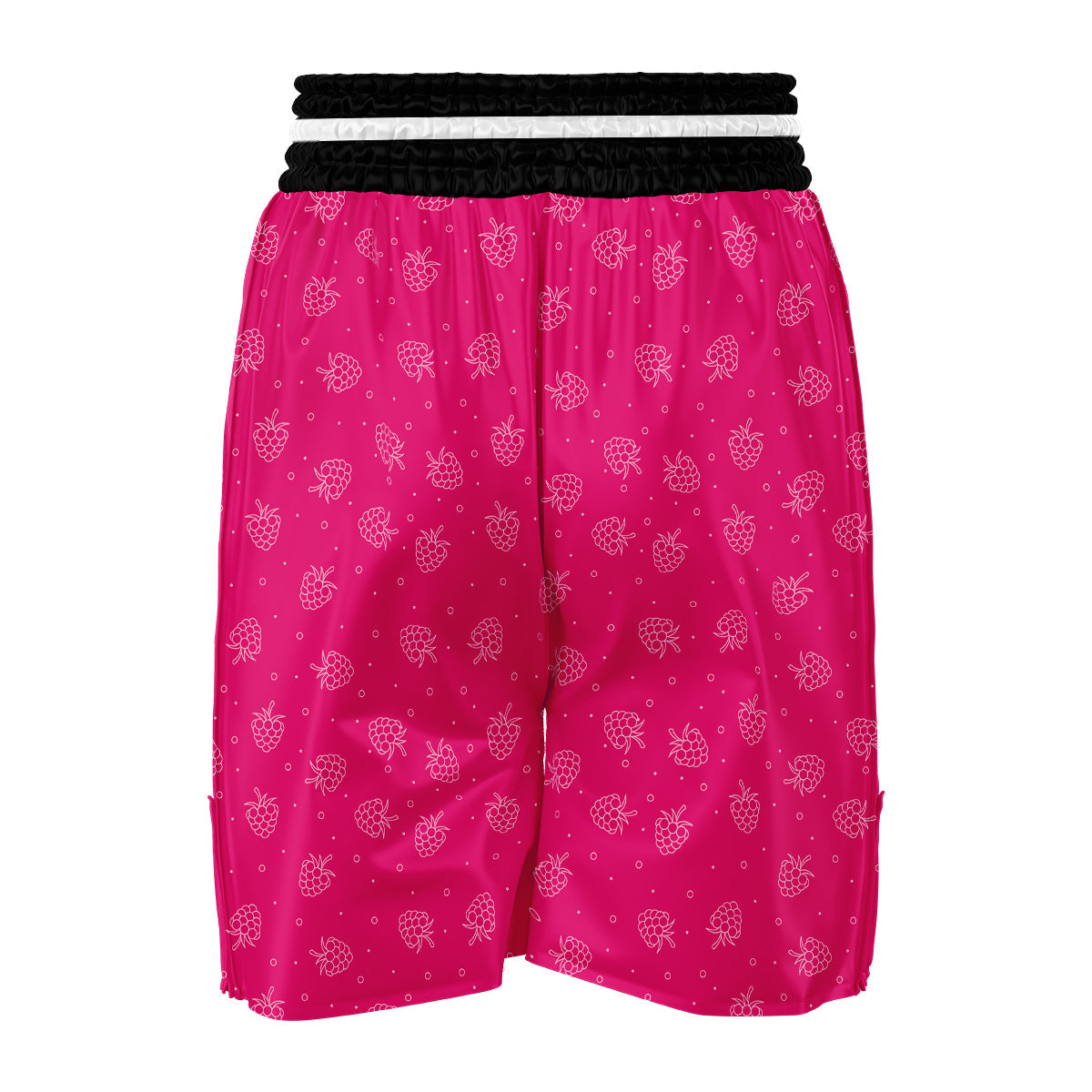 Raspberry Hand Drawn Pink Print Pattern Boxing Shorts-grizzshop