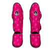 Raspberry Hand Drawn Pink Print Pattern Muay Thai Shin Guards-grizzshop