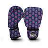 Raspberry Pink And Blue Color Print Pattern Boxing Gloves-grizzshop