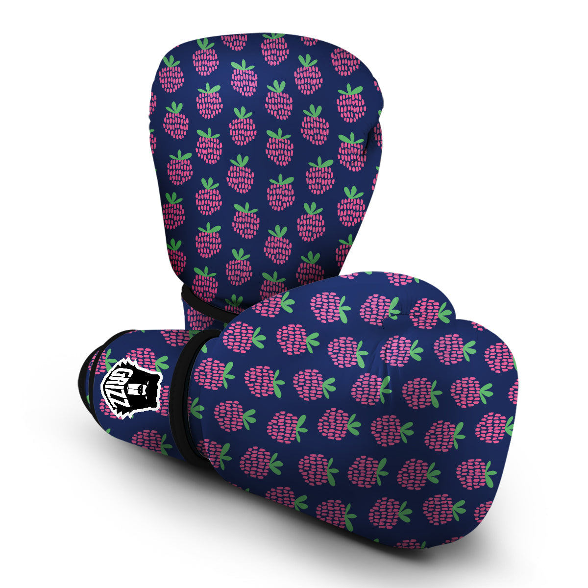 Raspberry Pink And Blue Color Print Pattern Boxing Gloves-grizzshop