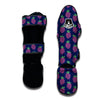 Raspberry Pink And Blue Color Print Pattern Muay Thai Shin Guards-grizzshop