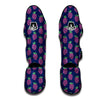 Raspberry Pink And Blue Color Print Pattern Muay Thai Shin Guards-grizzshop