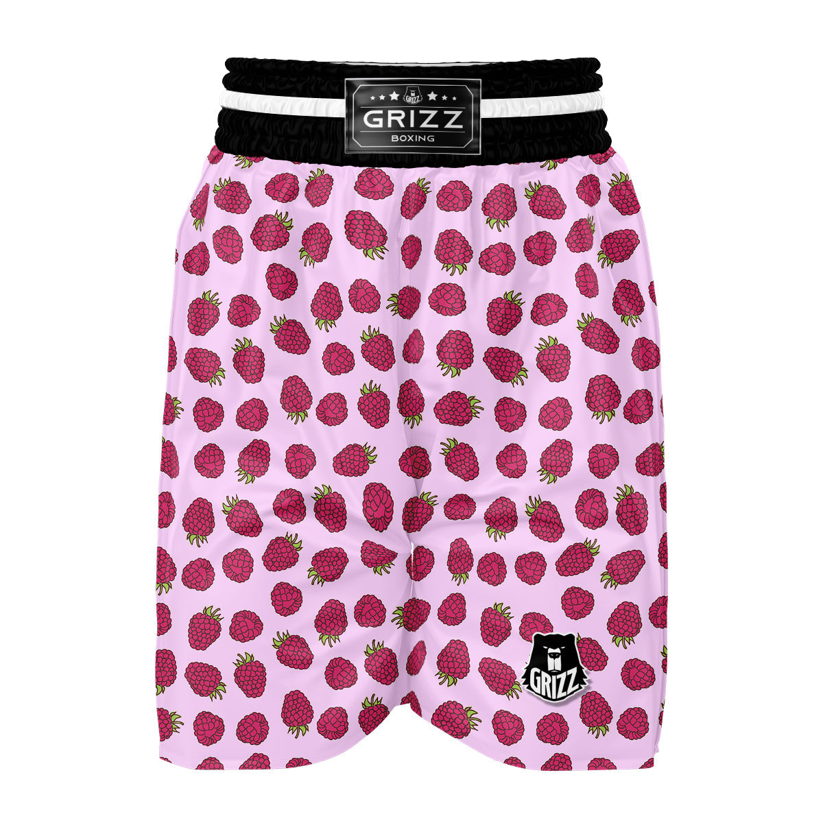 Raspberry Print Pattern Boxing Shorts-grizzshop